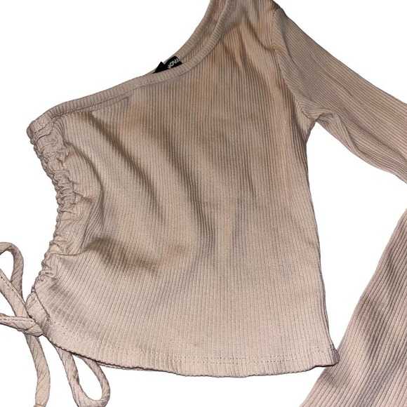 Fashion Nova Ribbed Knit One Sleeve Crop Top | Size XS - Picture 3 of 5